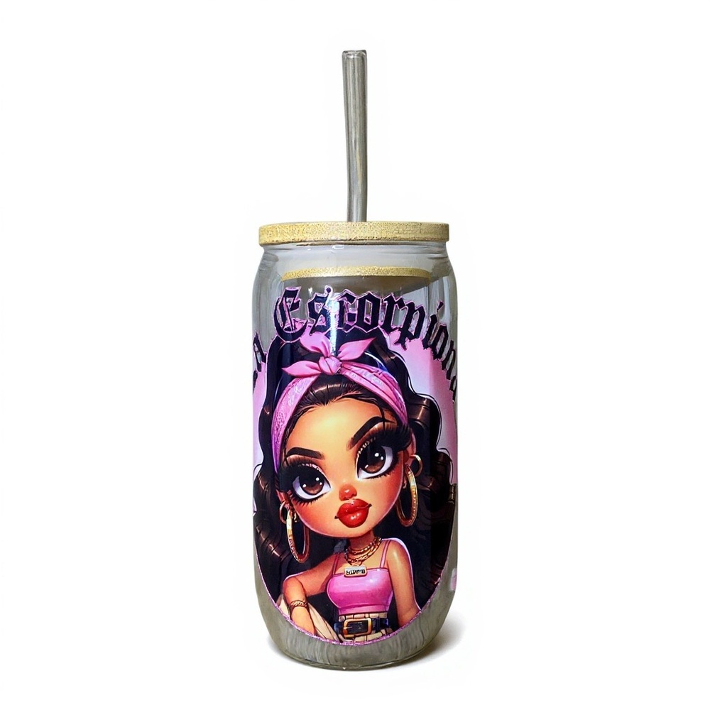 Stylish Pink and Silver Tumbler with Straw